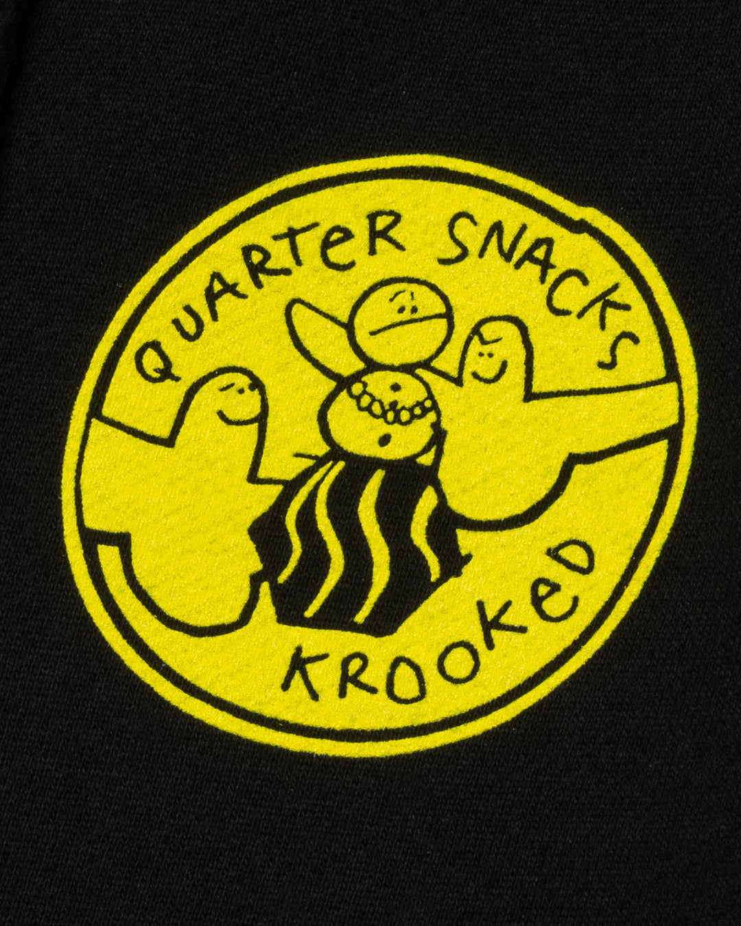 Krooked x Quartersnacks Hoody - Black