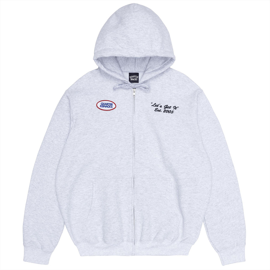 Let's Get It Zip Hoody - Ash Grey – Quartersnacks