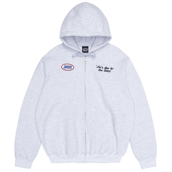 Let's Get It Zip Hoody - Ash Grey – Quartersnacks