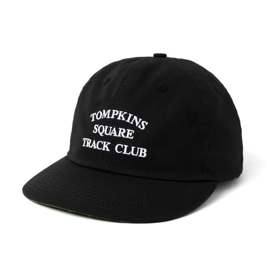 Track Club Cap - Black Cotton Ripstop