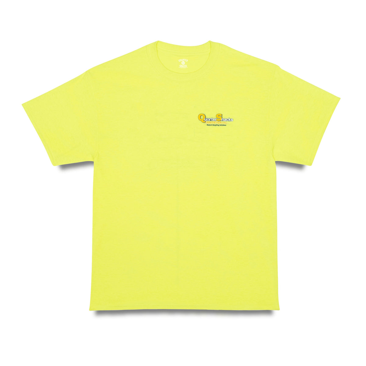 Sanitation Tee - Neon Yellow – Quartersnacks